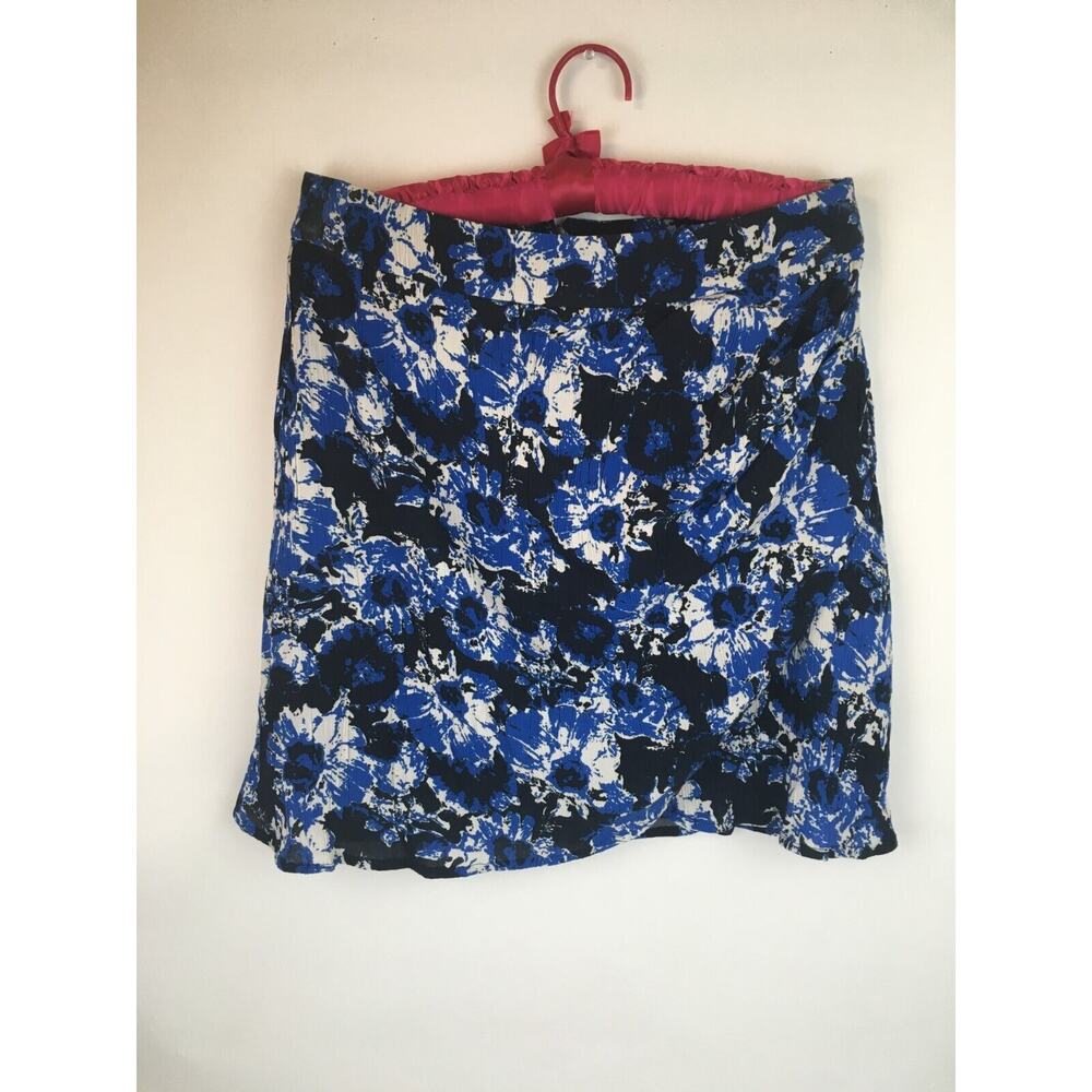 Anthropologie Skirt Womens Porridge Catie Skirt Mini NWT Size M Blue Floral